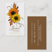 Fall-Jahreszeit-Blumen-vertikale Geschäfts-Karten Visitenkarte (Vorne/Hinten)