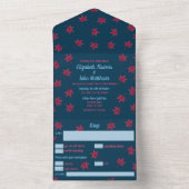 Fall japanische Ahornhochzeit Einladung (Innen Boden)