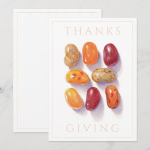 FALL JELLY BEANS 12x18 Erntedank Flachkarte Feiertagskarte