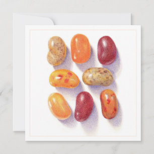 FALL JELLY BEANS 5,25" Square Flat Card Einladung