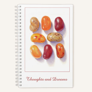 FALL JELLY BEANS 5.5x8.5 SpiralNotebook Notizblock