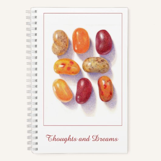 FALL JELLY BEANS 5.5x8.5 SpiralNotebook Notizblock (Vorderseite)