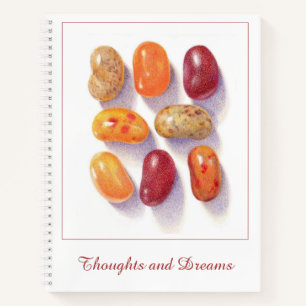 FALL JELLY BEANS 8.5x11 Spiral Notebook Notizblock