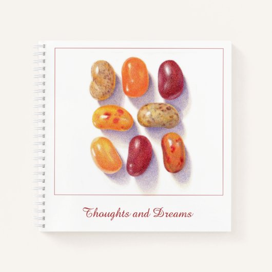 FALL JELLY BEANS 8.5x8.5 SpiralNotebook Notizblock (Vorderseite)