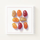 FALL JELLY BEANS 8.5x8.5 SpiralNotebook Notizblock (Rückseite)