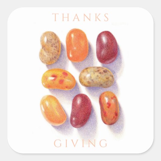 FALL JELLY BEANS Erntedank Grosser Aufkleber (Vorderseite)