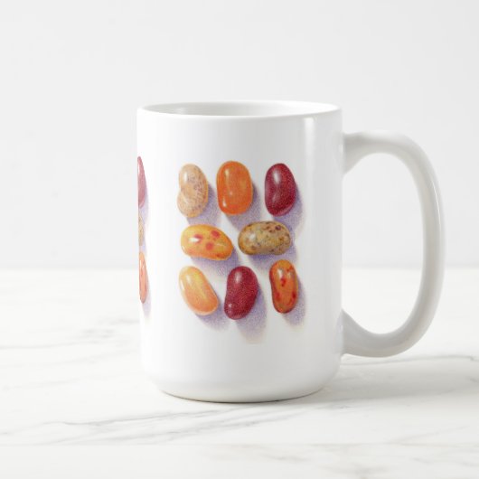 FALL JELLY BEANS Große weiße Tasse (Rechts)