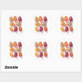 FALL JELLY BEANS Large Round Stickers (Blatt)