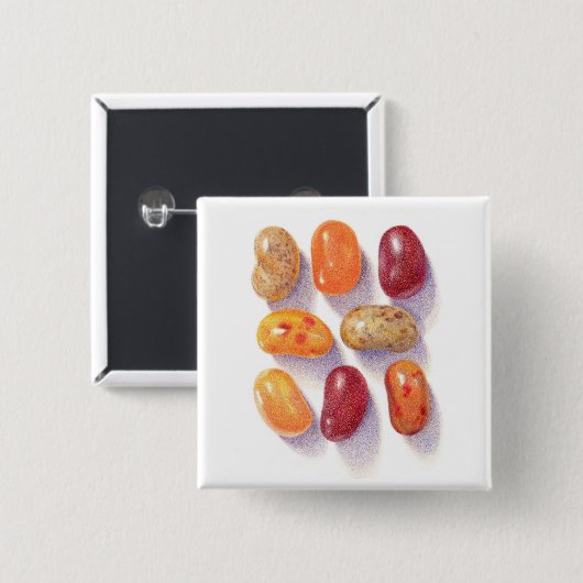 FALL JELLY BEANS Square Button (Vorne & Hinten)
