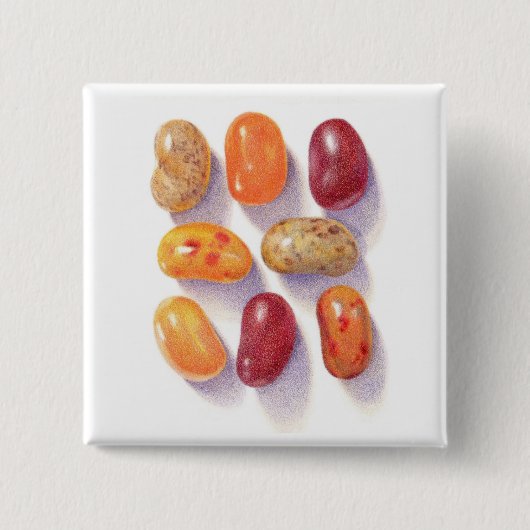 FALL JELLY BEANS Square Button (Vorderseite)