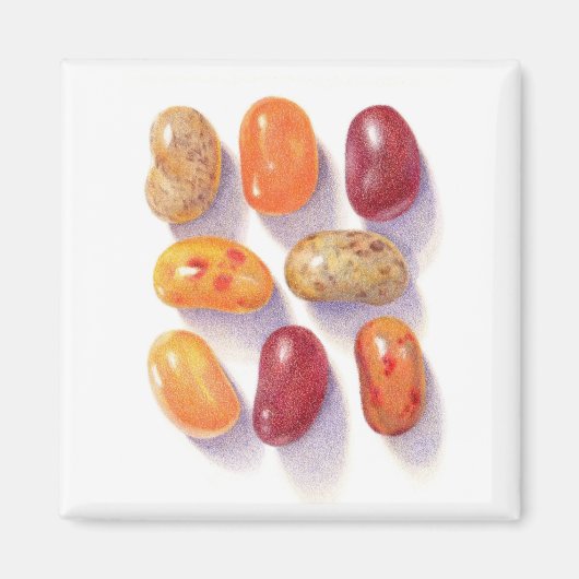 FALL JELLY BEANS Square Magnet (Vorne)