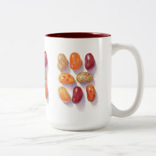 FALL JELLY BEANS Tall Maroon Zwei-Tone-Tasse Zweifarbige Tasse