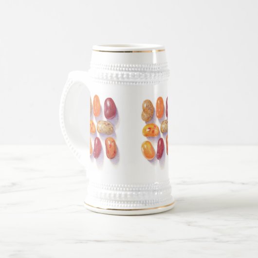 FALL JELLY BEANS White & Gold Stein Bierglas (Vorderseite Links)