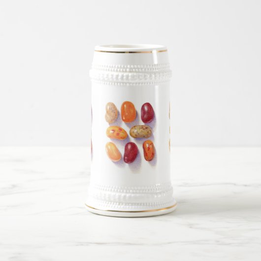 FALL JELLY BEANS White & Gold Stein Bierglas (Mittel)