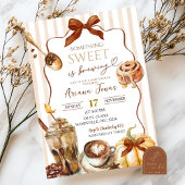 Fall Kaffee Etwas Süßes ist das Brewing Baby Dusch Einladung