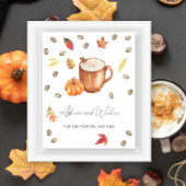 Fall-Kaffee - Ratschläge und Wünsche für Neugebore Poster