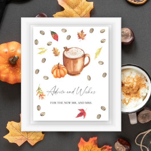 Fall-Kaffee - Ratschläge und Wünsche für Neugebore Poster