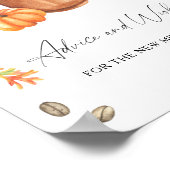 Fall-Kaffee - Ratschläge und Wünsche für Neugebore Poster (Ecke)