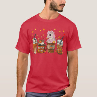 Fall Kaffeepumpkin Gewürz Latte Iced Herbst Unicor T-Shirt