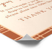 Fall Kariert ein kleines Pumpkin Baby Diaper Raffl Poster (Ecke)