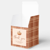 Fall Kariert ein wenig Pumpkin Baby Dusche Geschenkschachtel (Geöffnet)