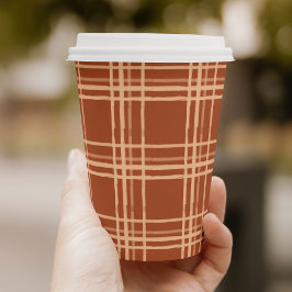 Fall Kariert ein wenig Pumpkin Baby Dusche Pappbecher