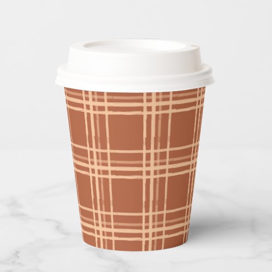 Fall Kariert ein wenig Pumpkin Baby Dusche Pappbecher (Vorderseite)