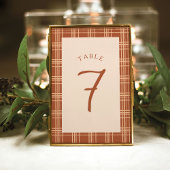 Fall Kariert ein wenig Pumpkin Baby Dusche Tischnummer