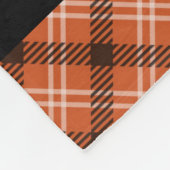 Fall Kariert Orange Personalisiert Name Fleecedecke (Ecke)