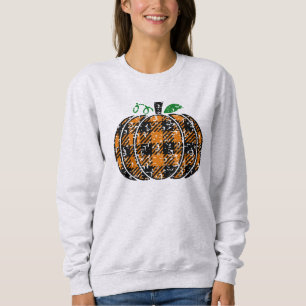 Fall Kariert Pumpkin Sweatshirt