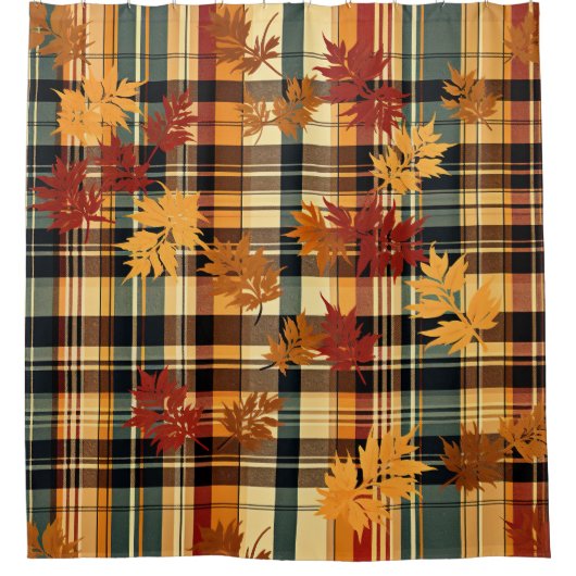 Fall Karierter Duschvorhang (Vorderseite)