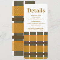 Fall Karierter Flannel Mustard Wedding Details