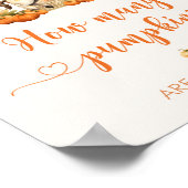 Fall Karousel schätzen, wie viele Kürbis Babydusch Poster (Ecke)