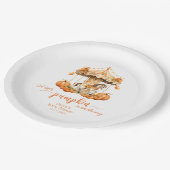 Fall Karussel rustikale Kürbiskuppel Babydusche Pappteller (Schrägansicht)