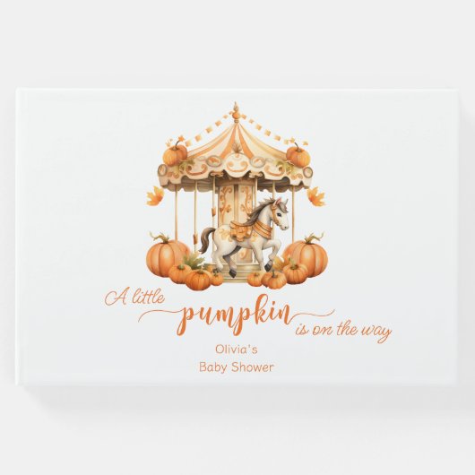 Fall Karussellkürbis ist auf dem Weg Gästebuch (Vorderseite)