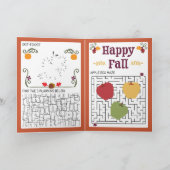 Fall Kids Puzzle Activity Card Karte (Innenseite)