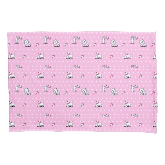 Fall KiniArt Westie Cupcake Pink Pillow Kissenbezug (Vorderseite)