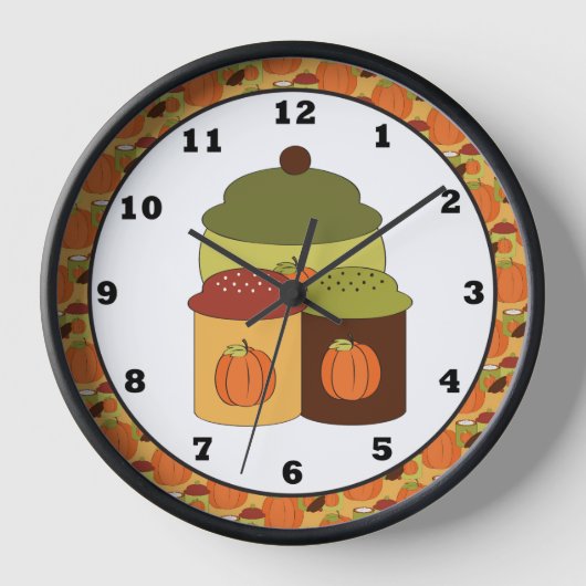 Fall Kitchen Wall Clock Wanduhr (Vorderseite)