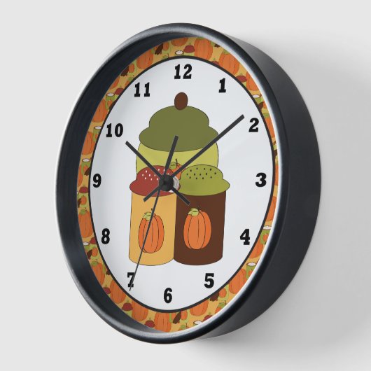 Fall Kitchen Wall Clock Wanduhr (Winkel)