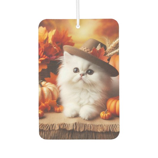Fall Kitten mit Hat Autolufterfrischer (Vorderseite)