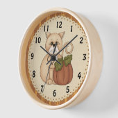 Fall Kitty Clock Wanduhr (Winkel)