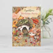 Fall Kitty Party Einladung (Stehend Vorderseite)