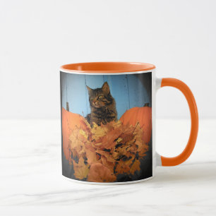 Fall Kitty und Pumpkins Tasse
