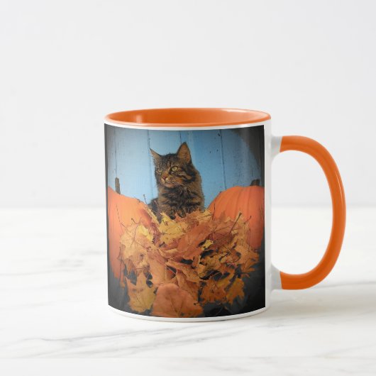 Fall Kitty und Pumpkins Tasse (Rechts)