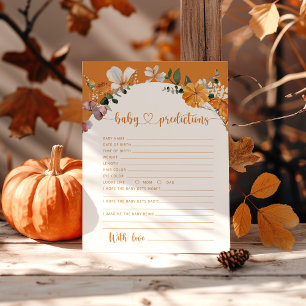 Fall Kleine Kürbis Blumenkuchen-Babyvorhersagen
