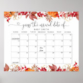 Fall Kleine Kürbis Schätzung des Fälligkeitskalend Poster (Vorne)