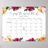 Fall Kleine Kürbis Schätzung des Fälligkeitskalend Poster (Vorne)