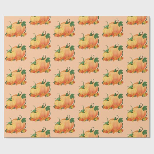 Fall-kleine Kürbise orange Geschenkpapier (Flach)