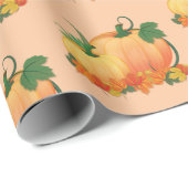 Fall-kleine Kürbise orange Geschenkpapier (Rolleneckpunkt)