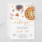 Fall Kleine Süsse Pie Baby Dusche Einladung (Vorderseite)